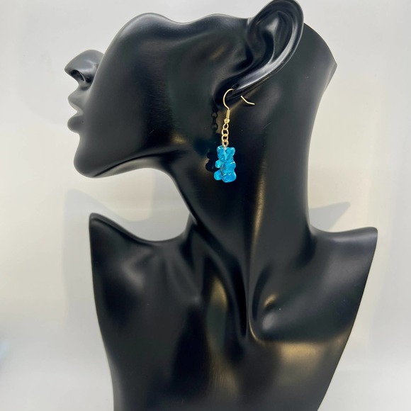 Mini Gummy Bear Earrings - Red, Pink, Orange, Yellow, Blue or Purple - Picture 4 of 9